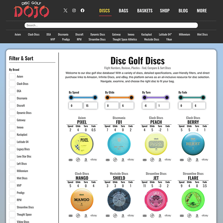 disc golf disc website
