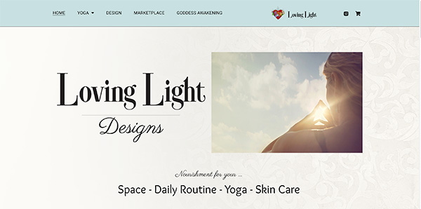 website-portfolio-loving light website